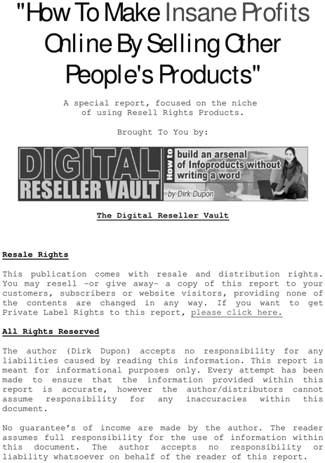 Product picture how to make insane profits