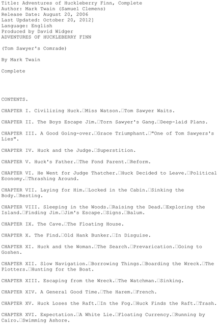 Product picture THe adventures of Huck Finn