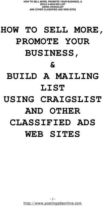 Product picture Classified ad Techniques